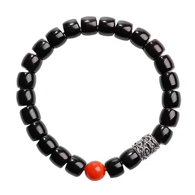 月印百川 吉祥如意祥云设计桶珠单圈 盘玩转运念珠手把件 时尚百搭手饰 椰蒂 菩提类手串 男女同款情侣款 礼盒装