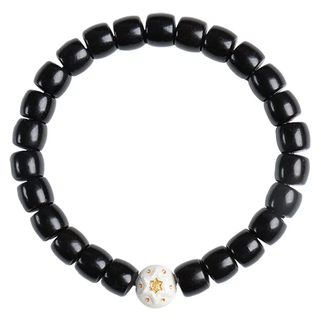 月印百川 东方美学直切桶珠单圈手链 盘玩转运念珠手把件 新中式古风百搭手饰 椰蒂 菩提类手串 男女同款情侣款 礼盒装