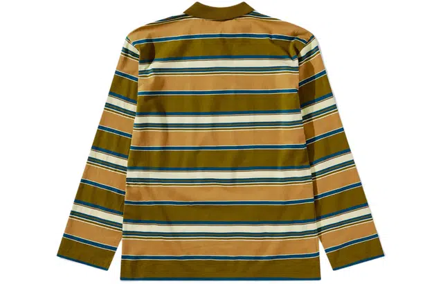 Miu Miu SS24 Striped Knit Polo Green