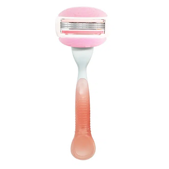 吉列 维纳斯刮毛刀 手动式 除毛器  精钢三刀头 内嵌白茶芬香皂条顺滑舒适防刮伤私处腿部腋下剃毛神器