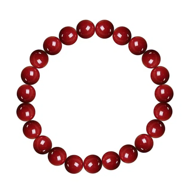 九隆古 圆珠素圈 新中式转运 本命年纳福 佛珠念珠文玩 诸事顺意 朱砂 玉石手串 男女同款情侣款