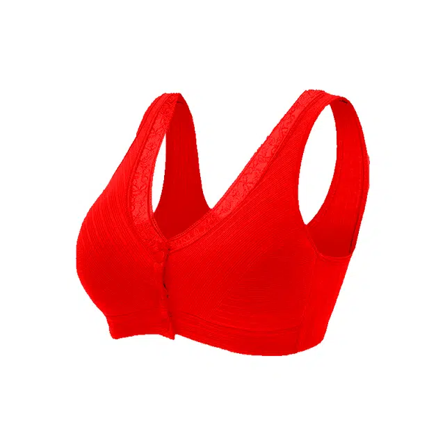 俏佳人 简约弹力便捷前扣大码无钢圈背心式防下垂中老年文胸 女款