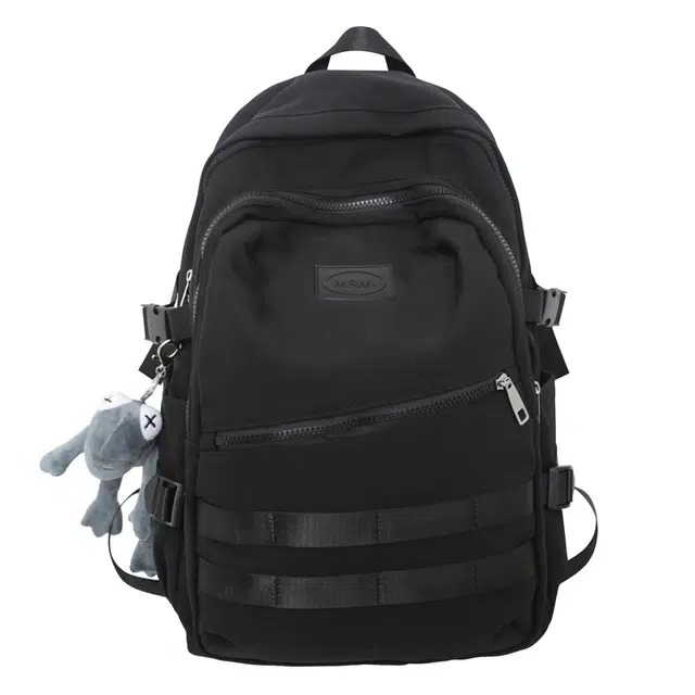 行途 简约大容量 牛津布 双肩包 常规 男女同款情侣款 黑色/白色/灰色/卡其色