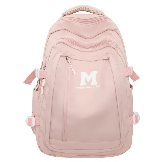 行途 简约百搭 尼龙 双肩包 女款 黑色/粉色/白色/黄色/浅绿色