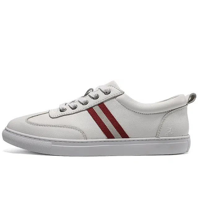 袋鼠头 牛皮革 休闲百搭运动 耐磨 低帮 板鞋 男女同款