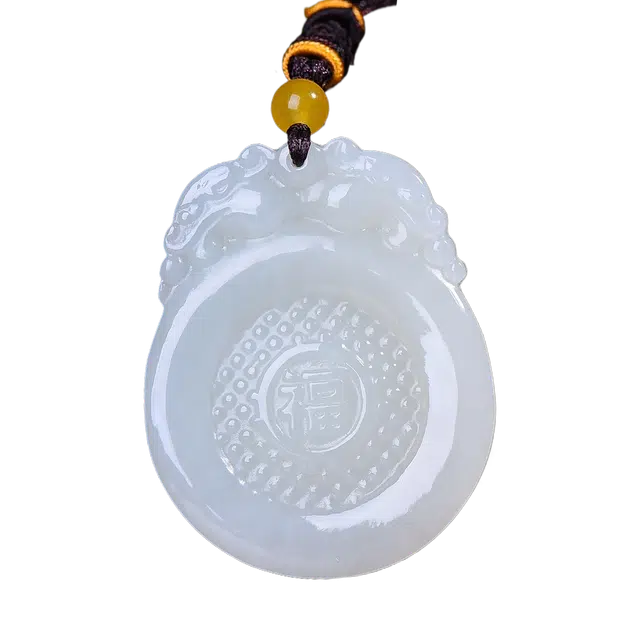 舒杰 福牌 新中式复古大气 和田玉 和田玉项链 男女同款情侣款 白玉