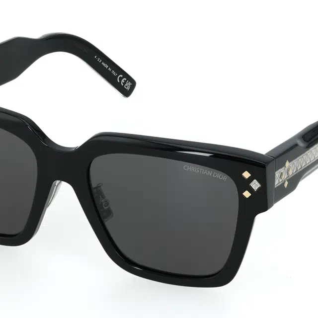 DIOR Vintage Square Sunglasses Black