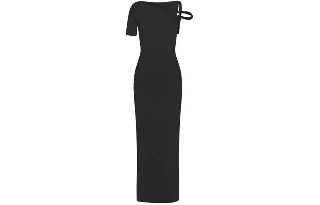 Khy DROP 004 Mesh Stretch Twist Maxi Dress Black