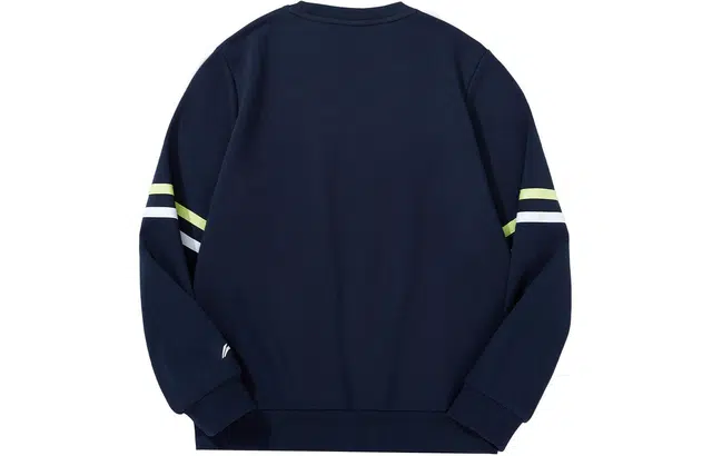 李宁儿童 篮球系列 字母印花圆领长袖卫衣 儿童款 海军蓝