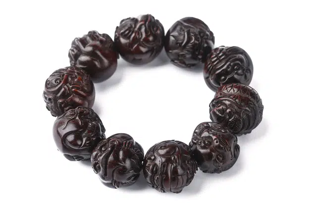 三檀小舍 大师手工精雕龙生九子 盘玩收藏送礼长辈 小叶紫檀 木作手串 男女同款情侣款 紫檀属