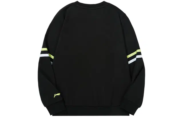 李宁儿童 篮球系列 字母印花圆领长袖卫衣 儿童款 黑色