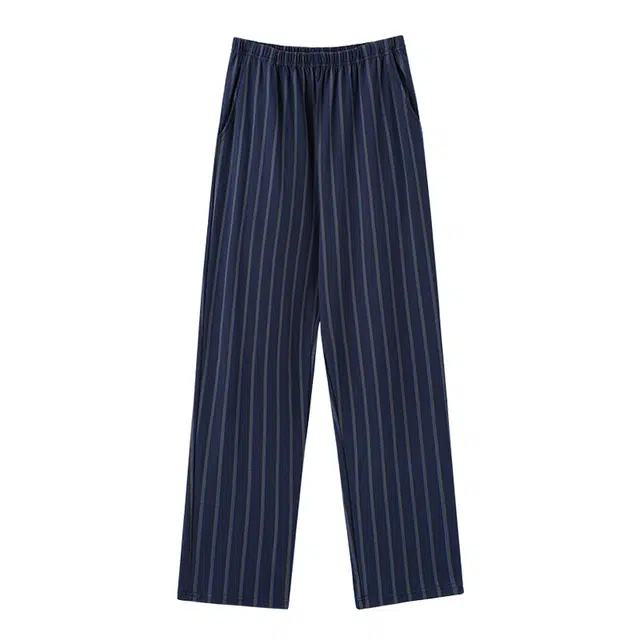 欧迪芬 亲肤舒适透气条纹时尚睡裤 男款 蓝色
