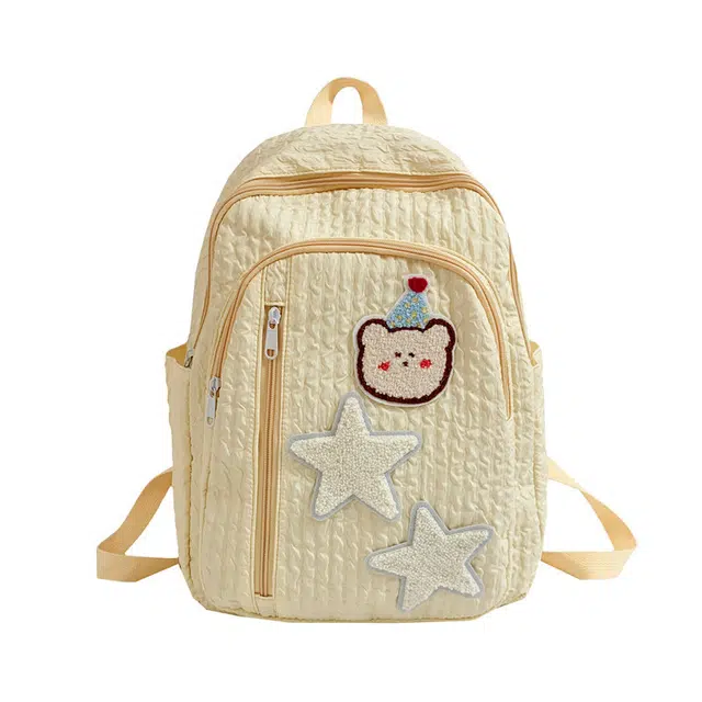 草丛喵喵喵 时尚大学生高中学院风 薄荷曼波风帆布包 百搭大容量简约可爱休闲 双肩包背包书包 女款 常规