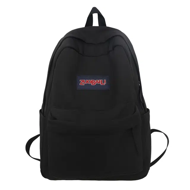 德力熊 学院风大容量拉链开合 尼龙 书包背包双肩包 常规 男女同款情侣款 黑/白/蓝/绿/红/灰/军绿/紫/浅绿/粉/深卡其/浅卡其/米