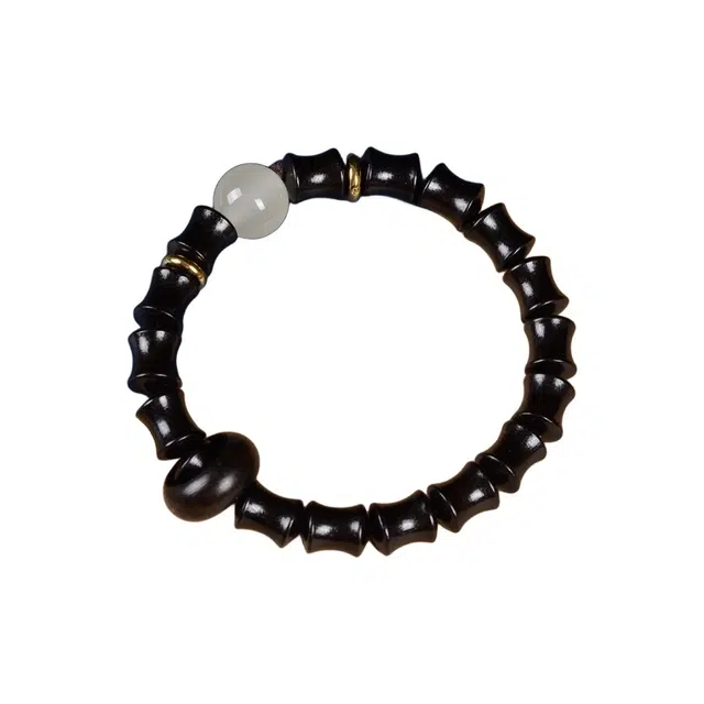 琉堇 新中式转运珠 复古文艺手持文玩 国风守护念珠 檀木 手串 男女同款情侣款 紫光檀