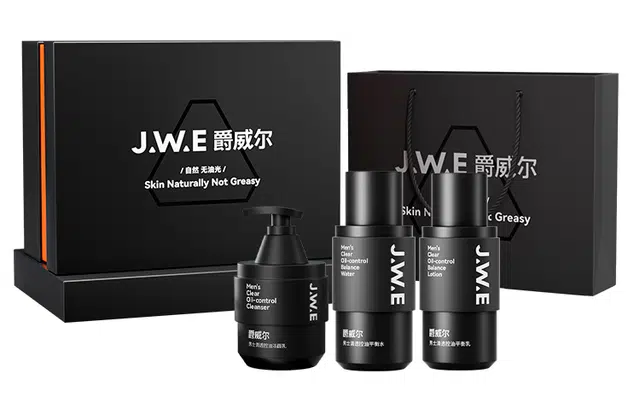 爵威尔 男士平衡水乳洁面玩酷护肤礼盒 控油祛痘补水保湿温和清洁细腻毛孔持久留香 控油水乳+祛痘洗面奶+香水素颜霜/面霜
