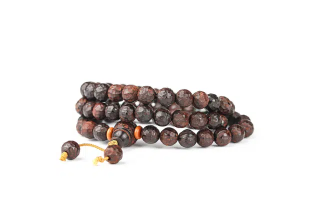 三檀小舍 国潮新中式 精工锤纹珠 复古民族风 简约轻奢 木作手串 男女同款情侣款 紫檀属