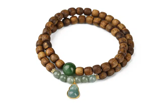 三檀小舍 国风福禄双全 低调五段香轻奢 设计款文玩 棋楠 手串 男女同款情侣款 其他木作