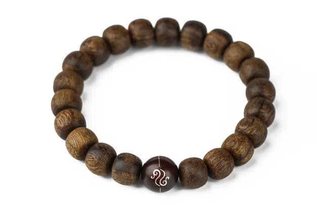 三檀小舍 国潮新中式沉香经典五段香祥云转运 富森红土 文玩手串 男女同款情侣款 其他木作