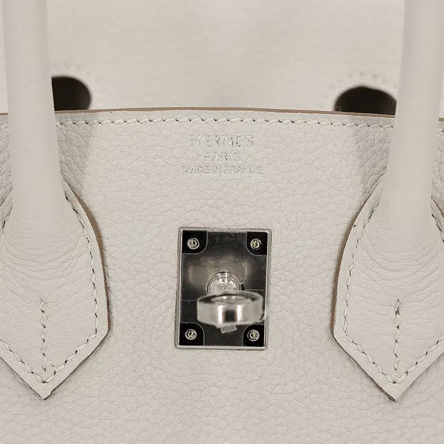 HERMES Birkin 25 Togo M4 Gris Pale