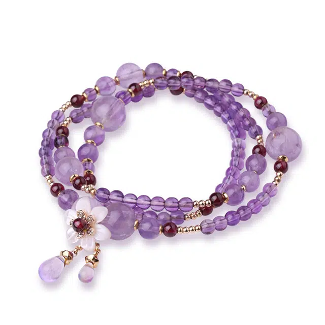 凤凰涅磐 新中式 国风 优雅清新 水晶 玉石手串 女款 礼盒