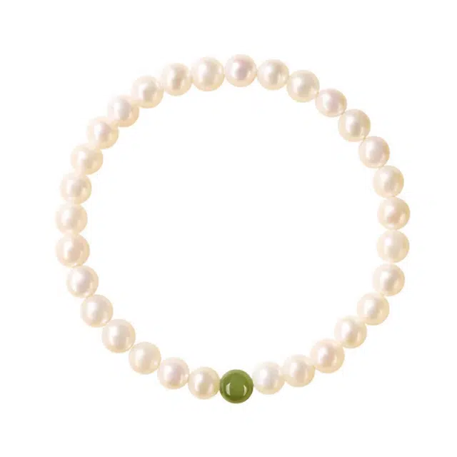 周百福 珠事顺意 甜美优雅气质温柔风新中式复古国潮风高级感通勤 淡水珍珠 手串 女款