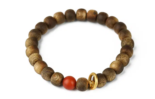 三檀小舍 国潮新中式 跑环木带宝设计 芽庄白棋 手串 男女同款情侣款 其他木作