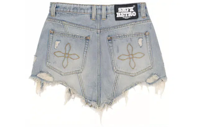 SMFK Denim Skirt Ice Blue