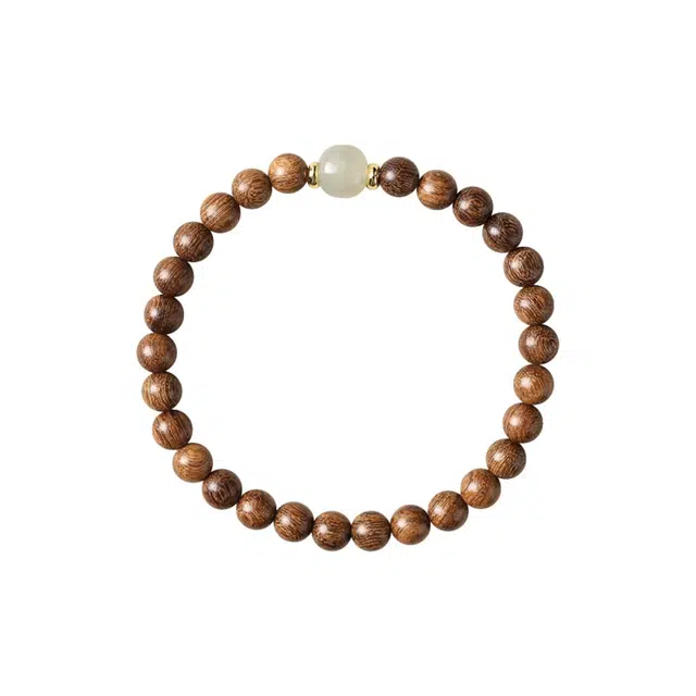 琉堇 国潮中式佛珠盘玩森系守护文玩 金丝檀 手串 男女同款情侣款 檀木