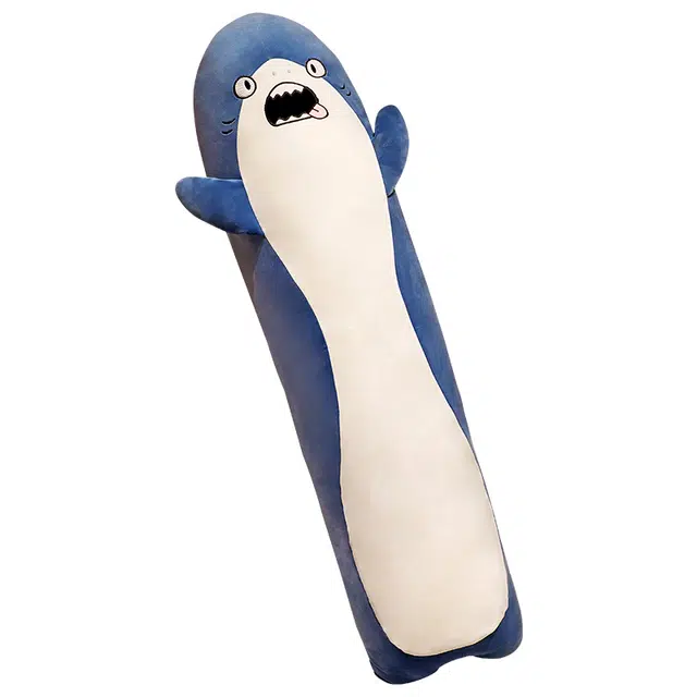 雄俊 鲨鱼长条抱枕 可拆洗 玩偶 毛绒公仔