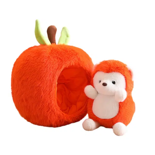 雄俊 苹果刺猬 超软抱枕 玩偶 毛绒公仔