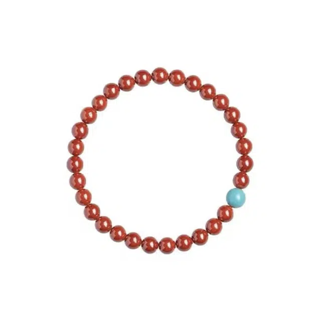 琉堇 本命年转运 文玩念珠 新中式守护串珠 招财进宝 国风红色佛珠 盘玩手饰 再造辰砂朱砂 玉石手串 男女同款情侣款