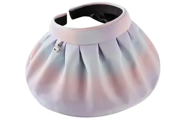 优幽兰 小众百搭时尚优雅渐变设计感夏季户外旅行潮流简约黑胶防紫外线甜美淑女发箍两用 聚酯纤维 防晒帽遮阳帽空顶帽太阳帽 女款