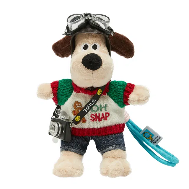 钵提 手机挎包相机小狗 穿搭挂绳钥匙扣 超酷飞行员玩具狗 玩偶 毛绒挂件