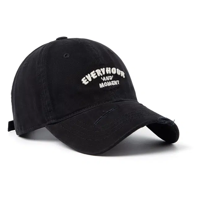 白卷 软顶宽檐休闲透气遮阳帽磨破水洗刺绣 棉 棒球帽 男女同款情侣款