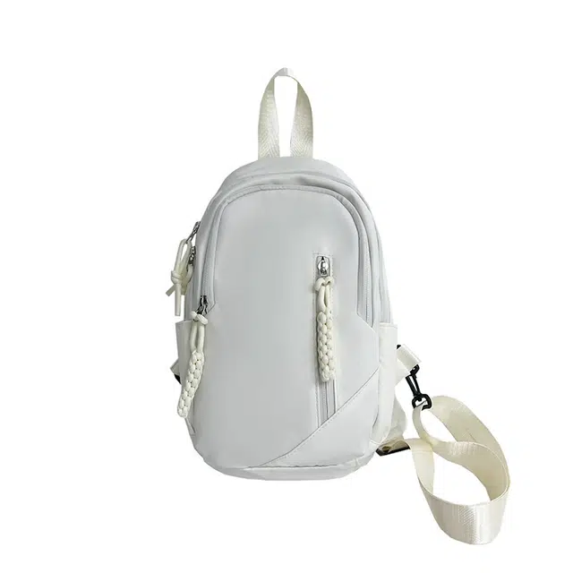 帕克熊 质感 复合布 手机包零钱包胸包斜挎包 常规 男女同款情侣款 米白色/粉色/绿色/黄色/黑色