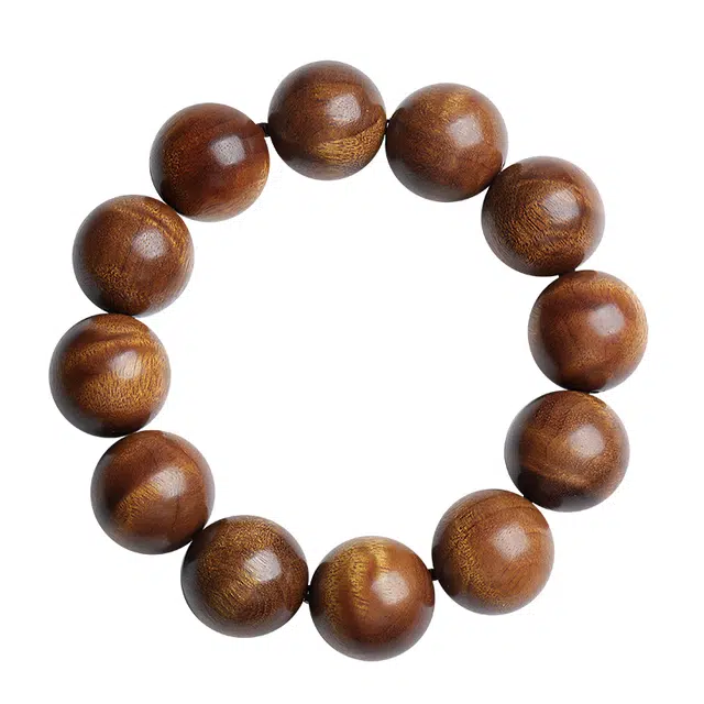 月印百川 复古高级感串珠文玩 国潮新中式手把件 小众清冷感 木质 手串 男女同款情侣款 楠木