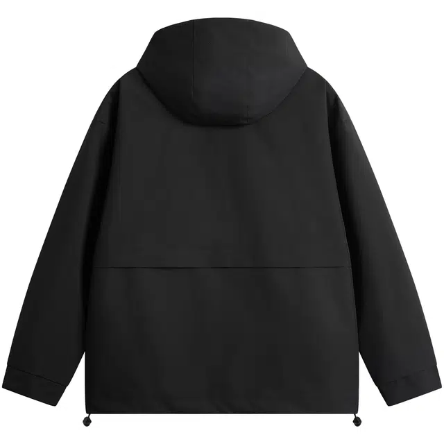 帕丁顿熊 基础款机能口袋下摆抽绳户外宽松休闲防风防水连帽冲锋夹克外套 男女同款