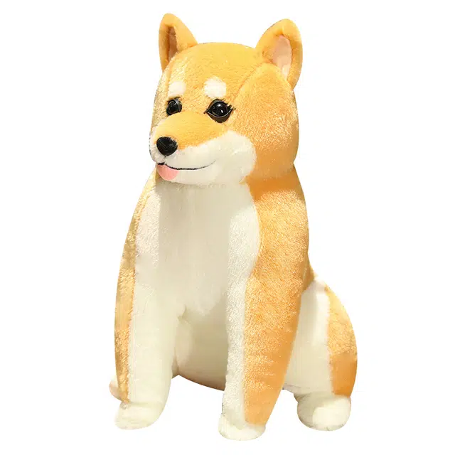 卡威 仿真坐姿柴犬狗狗 玩偶 创意车载毛绒公仔抱枕玩具陪伴玩具
