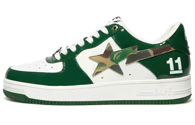 A BATHING APE STA White Green