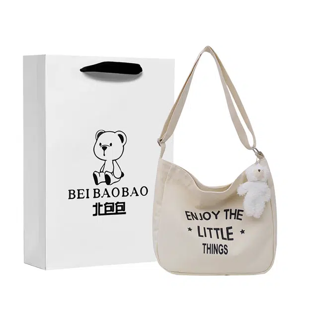 北包包 韩版帆布包女青年斜挎包通勤学生上课托特包（不含挂件） 尼龙布 单肩包 常规 女款 多色