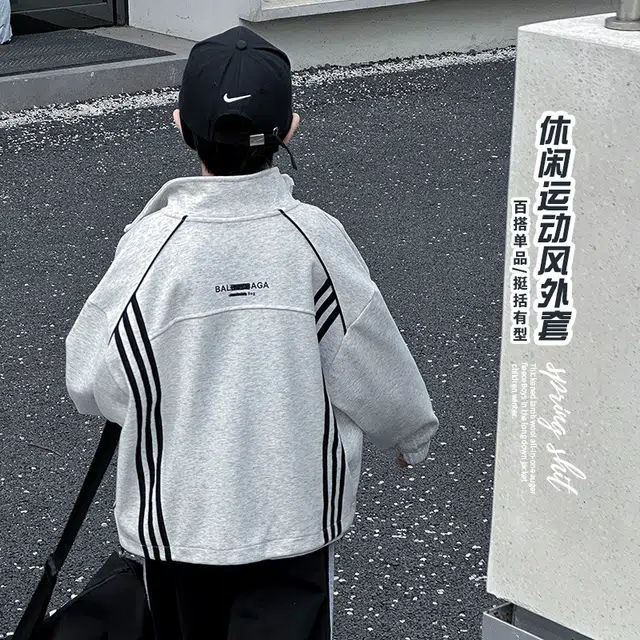 熊猫圆圆 时尚休闲街潮拉链开衫卫衣外套 儿童款