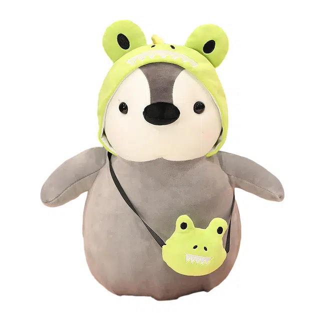 雄俊 背包企鹅小兔帽子企鹅宝宝 乖巧帝企鹅崽崽 太阳花草莓大鹅 玩偶 毛绒公仔