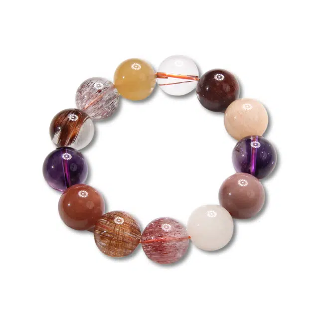 祥燕 典藏孤品新中式国潮高级优美顺发晶多宝 水晶 玉石手串 男女同款情侣款