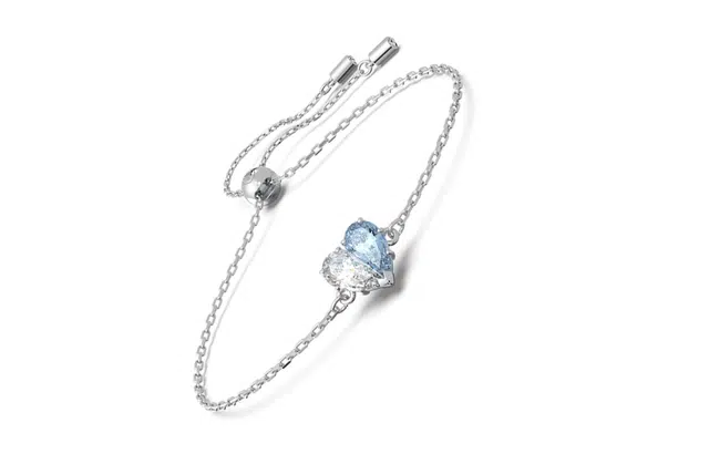 Swarovski GEMA Bracelet Blue White Symmetric Heart