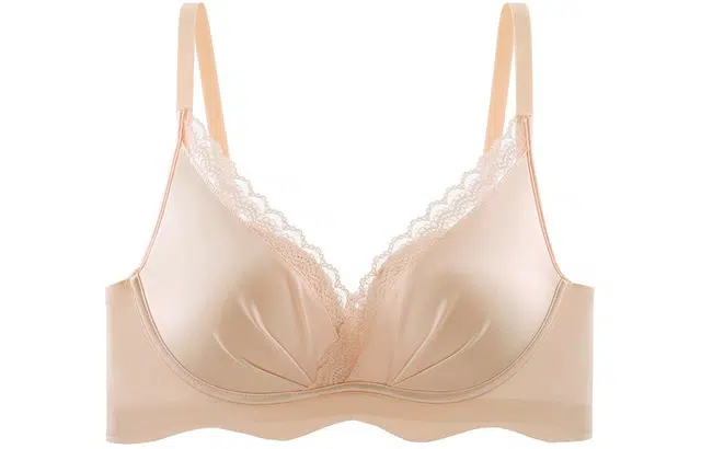浪莎 聚拢无钢圈上托收副乳调整型绸缎蕾丝文胸 女款