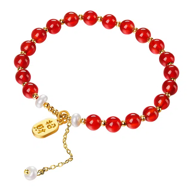 迷颂玛 新中式国潮民族风吉祥如意手饰 本命年高级感小众设计搭配福牌吊坠手串 转运学业上岸闺蜜仪式感礼品礼盒 珍珠 玛瑙 女款