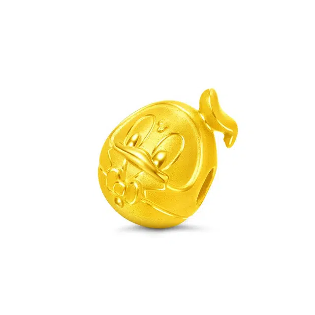 周大福 迪士尼系列快乐唐老鸭新生蛋转运珠手绳 赠红绳 足金 一口价 黄金手链 男女同款情侣款