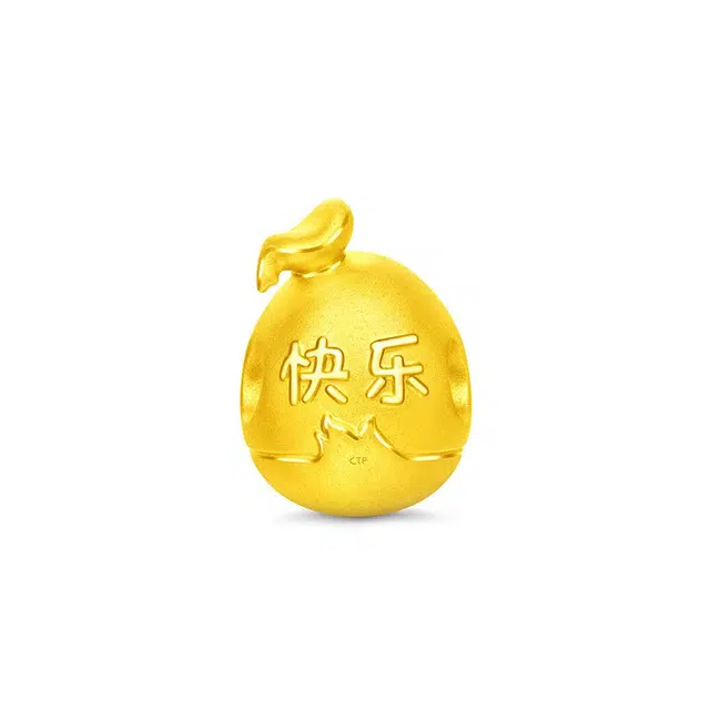 周大福 迪士尼系列快乐唐老鸭新生蛋转运珠手绳 赠红绳 足金 一口价 黄金手链 男女同款情侣款