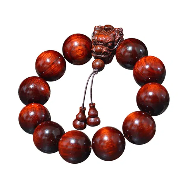 钵提 龙头佛珠文玩 国潮复古 简约轻奢 木作手串 男女同款情侣款 檀木 木质礼盒装